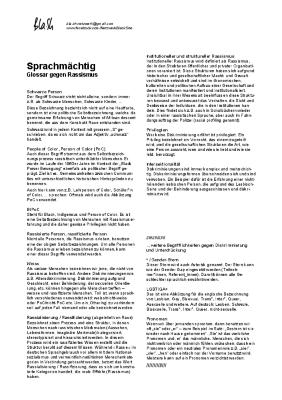 Sprachmächtig - Glossar gegen Rassismus