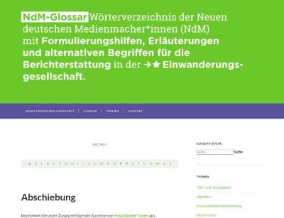 Glossar | Neue Deutsche Medienmacher