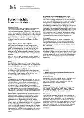 Sprachmächtig - Glossar gegen Rassismus