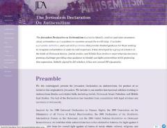 The Jerusalem Declaration on Antisemitism | JDA