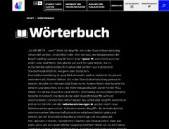Wörterbuch | Diversity Arts Culture