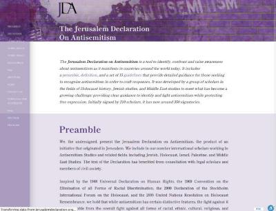 The Jerusalem Declaration on Antisemitism | JDA